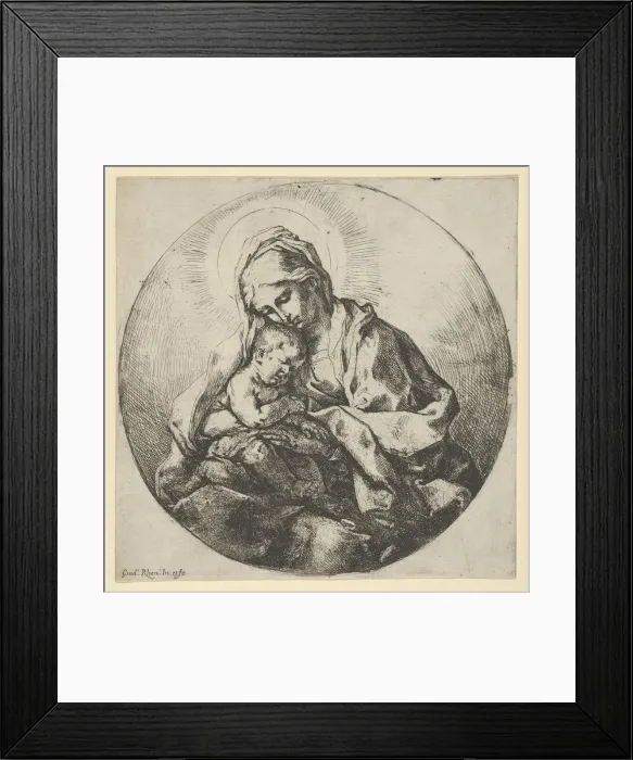Framed Print : The Virgin holding the infant Christ with the fingers of her right hand hidden, a Framed Print : The Virgin holding the infant Christ with the fingers of her right hand hidden, a