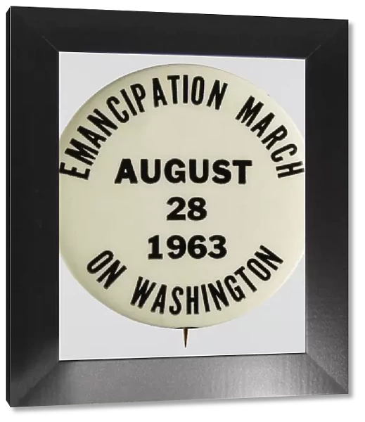 Pinback button for the 1963 March on Washington, 1963. Creator: Unknown