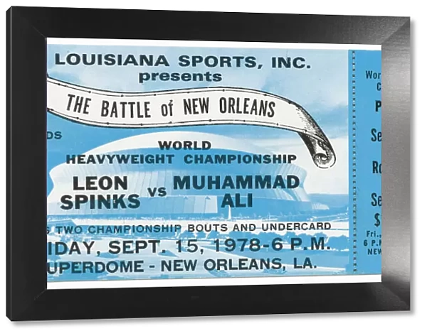 Ticket to a championship boxing match between Muhammad Ali and Leon Spinks, September 15