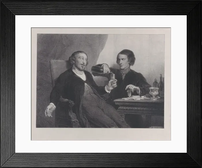 Framed Print : The Wine, 1840. Creator: Francois-Joseph-Aimede Lemud Framed Print : The Wine, 1840. Creator: Francois-Joseph-Aimede Lemud