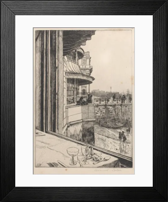 Framed Print : Trafalgar Tavern, Greenwich, 1878. Creator: James Tissot Framed Print : Trafalgar Tavern, Greenwich, 1878. Creator: James Tissot