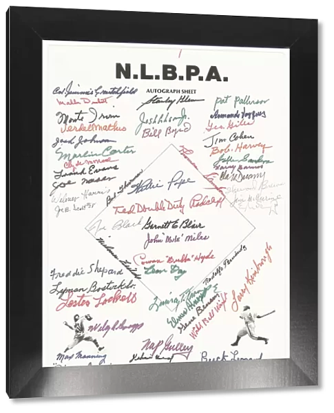 Autograph sheet from Negro League Baseball Players Association Reunion, October 13, 1990