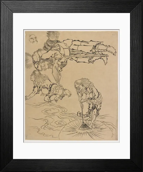 Framed Print : Legendary beings, late 18th-early 19th century. Creator: Hokusai Framed Print : Legendary beings, late 18th-early 19th century. Creator: Hokusai