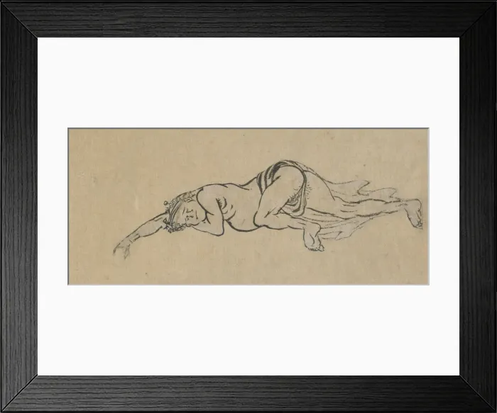 Framed Print : Sleeping Man, late 18th-early 19th century. Creator: Hokusai Framed Print : Sleeping Man, late 18th-early 19th century. Creator: Hokusai