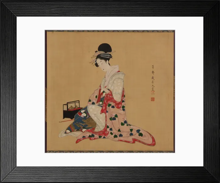 Framed Print : Oiran, Edo period, early-mid 19th century. Creator: Numata Gessai Framed Print : Oiran, Edo period, early-mid 19th century. Creator: Numata Gessai