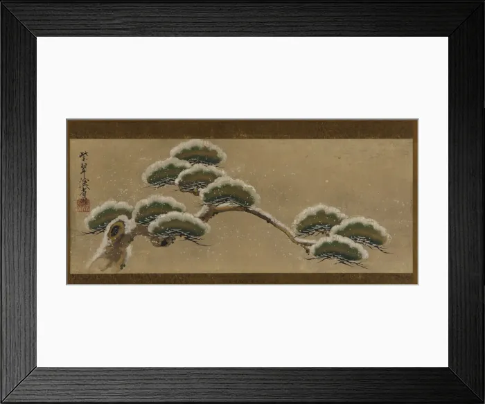 Framed Print : Snow-laden Pine Boughs, Edo period, 18th century. Creator: Ogata Kenzan Framed Print : Snow-laden Pine Boughs, Edo period, 18th century. Creator: Ogata Kenzan