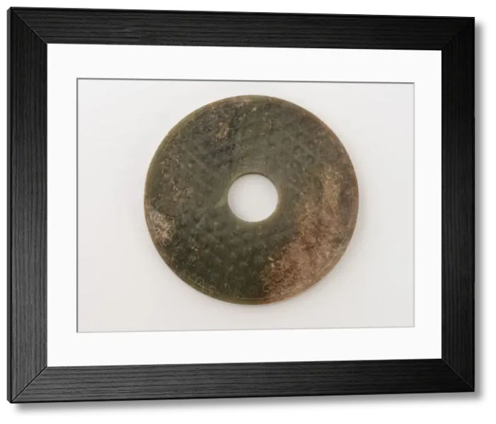 Framed Print : Disk (bi), Eastern Zhou to Western Han dynasty, 3rd century BCE. Creator: Unknown Framed Print : Disk (bi), Eastern Zhou to Western Han dynasty, 3rd century BCE. Creator: Unknown