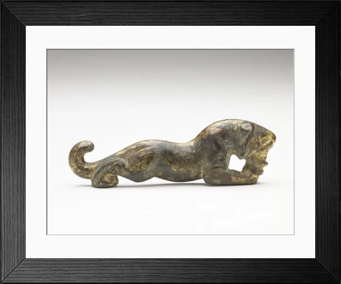 Framed Print : Tally in the form of a tiger (fragment), Han dynasty, 206 BCE-220 CE. Creator: Unknown Framed Print : Tally in the form of a tiger (fragment), Han dynasty, 206 BCE-220 CE. Creator: Unknown