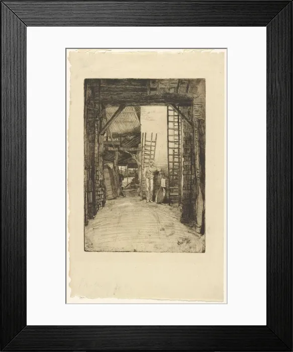 Framed Print : The Lime-Burner, 1859. Creator: James Abbott McNeill Whistler Framed Print : The Lime-Burner, 1859. Creator: James Abbott McNeill Whistler