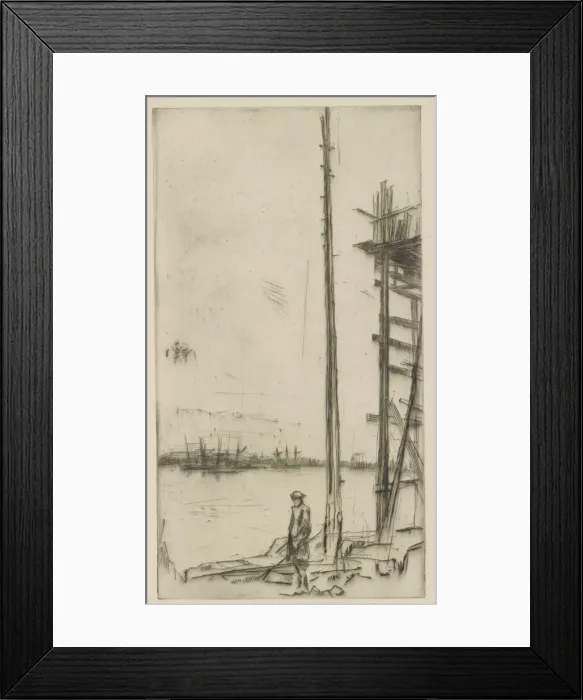 Framed Print : Shipbuilders Yard, Liverpool, 1875. Creator: James Abbott McNeill Whistler Framed Print : Shipbuilders Yard, Liverpool, 1875. Creator: James Abbott McNeill Whistler