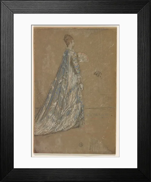 Framed Print : The Blue Dress, 1871. Creator: James Abbott McNeill Whistler Framed Print : The Blue Dress, 1871. Creator: James Abbott McNeill Whistler