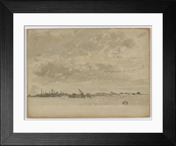 Framed Print : Grey and Silver-Purfleet, 1881-1883. Creator: James Abbott McNeill Whistler Framed Print : Grey and Silver-Purfleet, 1881-1883. Creator: James Abbott McNeill Whistler