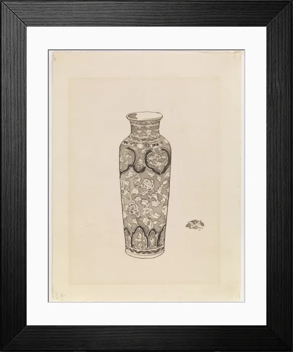Framed Print : Cylindrical jar, 1876-1878. Creator: James Abbott McNeill Whistler Framed Print : Cylindrical jar, 1876-1878. Creator: James Abbott McNeill Whistler