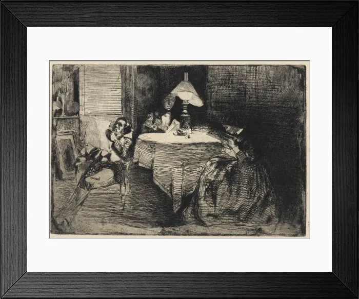 Framed Print : The Music Room, 1858. Creator: James Abbott McNeill Whistler Framed Print : The Music Room, 1858. Creator: James Abbott McNeill Whistler