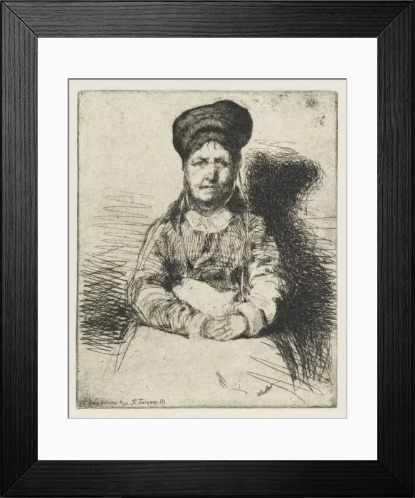 Framed Print : La Retameuse, 1858. Creator: James Abbott McNeill Whistler Framed Print : La Retameuse, 1858. Creator: James Abbott McNeill Whistler