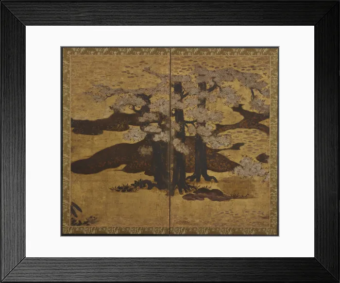Framed Print : Blossoming cherry trees, Edo period, ca. 1580-1635. Creator: Kano Sanraku Framed Print : Blossoming cherry trees, Edo period, ca. 1580-1635. Creator: Kano Sanraku