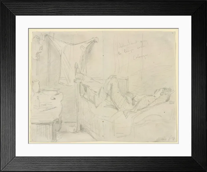 Framed Print : Attendant que le linge seche! Cologne, 1858. Creator: James Abbott McNeill Whistler Framed Print : Attendant que le linge seche! Cologne, 1858. Creator: James Abbott McNeill Whistler