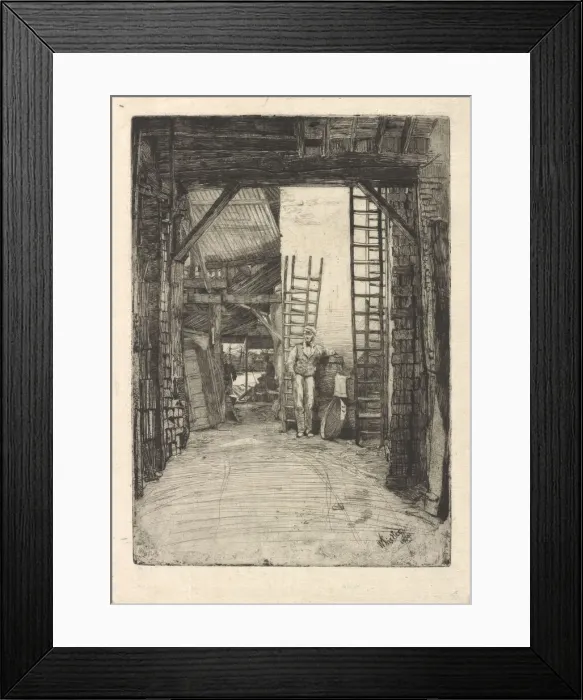 Framed Print : The Lime-Burner, 1859. Creator: James Abbott McNeill Whistler Framed Print : The Lime-Burner, 1859. Creator: James Abbott McNeill Whistler