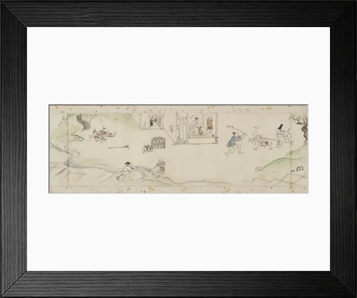 Framed Print : Miracles performed by the bodhisattva Jizo (copy of a section of a handscroll), Edo period, 1627. Creator: Kano Tan'yu Framed Print : Miracles performed by the bodhisattva Jizo (copy of a section of a handscroll), Edo period, 1627. Creator: Kano Tan'yu