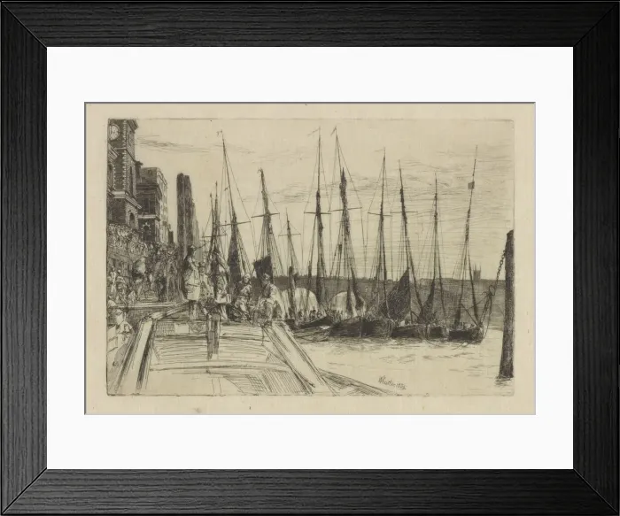 Framed Print : Billingsgate, 1859. Creator: James Abbott McNeill Whistler Framed Print : Billingsgate, 1859. Creator: James Abbott McNeill Whistler