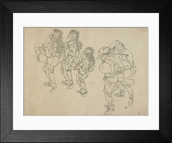 Framed Print : The Lion Dance, late 18th-early 19th century. Creator: Hokusai Framed Print : The Lion Dance, late 18th-early 19th century. Creator: Hokusai