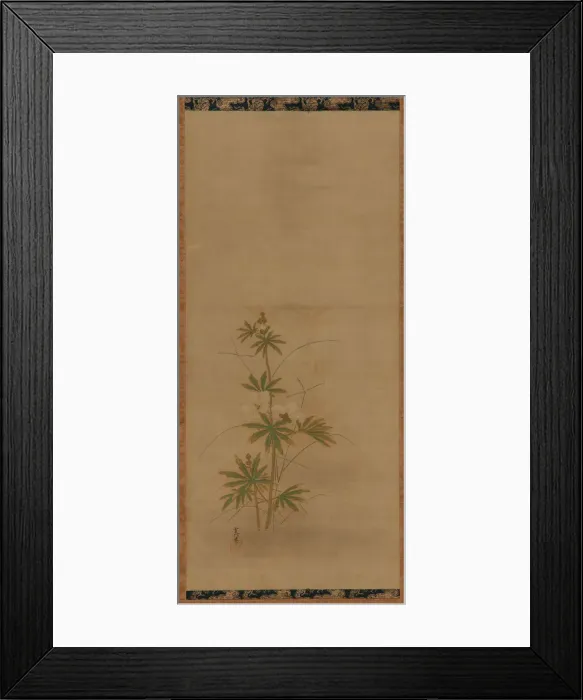 Framed Print : Aibika (part of a set), Edo period, mid 17th-early 18th century. Creator: Kano Yoboku Tsunenobu Framed Print : Aibika (part of a set), Edo period, mid 17th-early 18th century. Creator: Kano Yoboku Tsunenobu