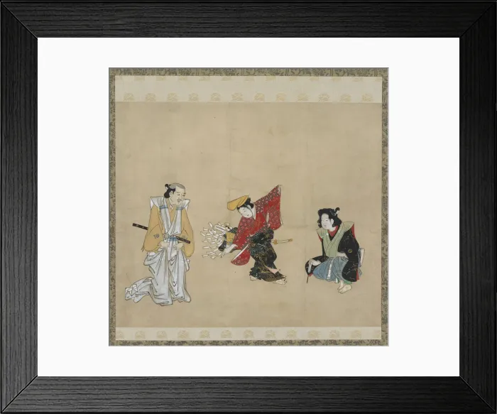 Framed Print : Boy performing a Narihira Dance, Edo period, late 17th century. Creator: Unknown Framed Print : Boy performing a Narihira Dance, Edo period, late 17th century. Creator: Unknown