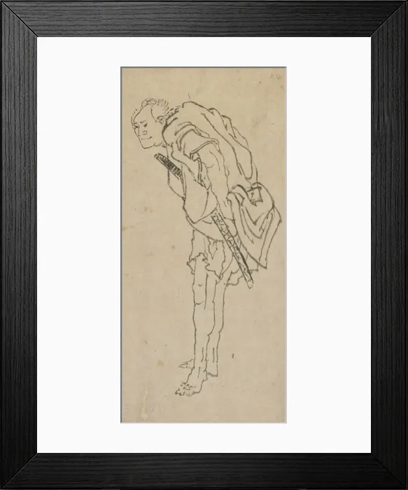 Framed Print : Standing man, late 18th-early 19th century. Creator: Hokusai Framed Print : Standing man, late 18th-early 19th century. Creator: Hokusai