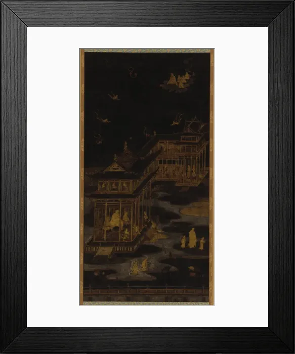 Framed Print : Paradise of Amida Buddha (Amitabha), Heian period, 794-1185. Creator: Kasuga Kaishi