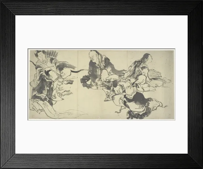 Framed Print : The Six Master Poets, late 18th-early 19th century. Creator: Hokusai Framed Print : The Six Master Poets, late 18th-early 19th century. Creator: Hokusai