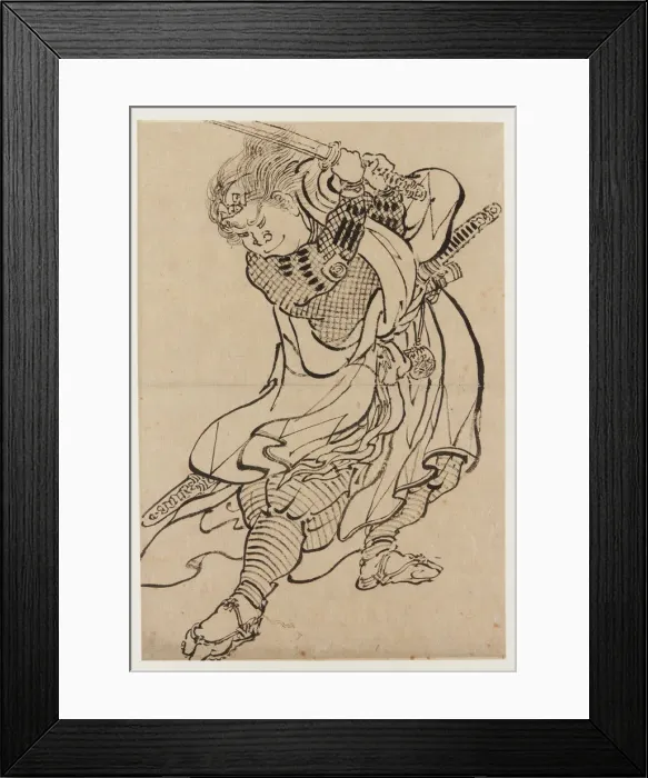 Framed Print : A Warrior, late 18th-early 19th century. Creator: Hokusai Framed Print : A Warrior, late 18th-early 19th century. Creator: Hokusai