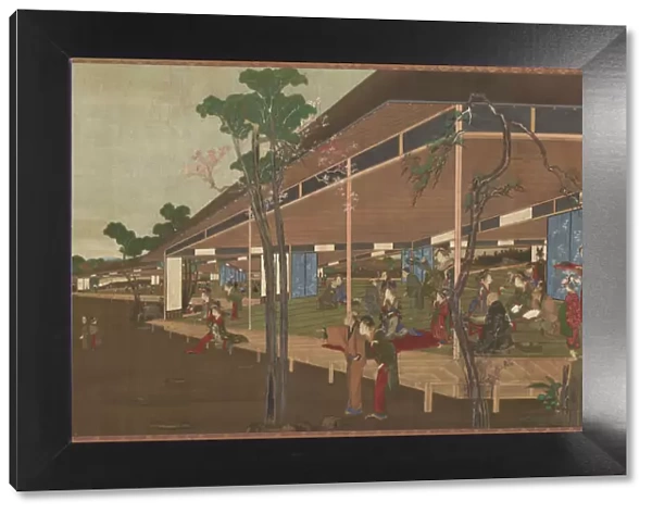 An amusement resort at the seashore, late 18th-early 19th century. Creator: Hokusai