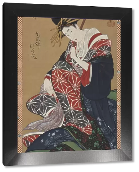 Shamisen Player, Edo period, late 18th-early 19th century. Creator: Kitagawa Utamaro II