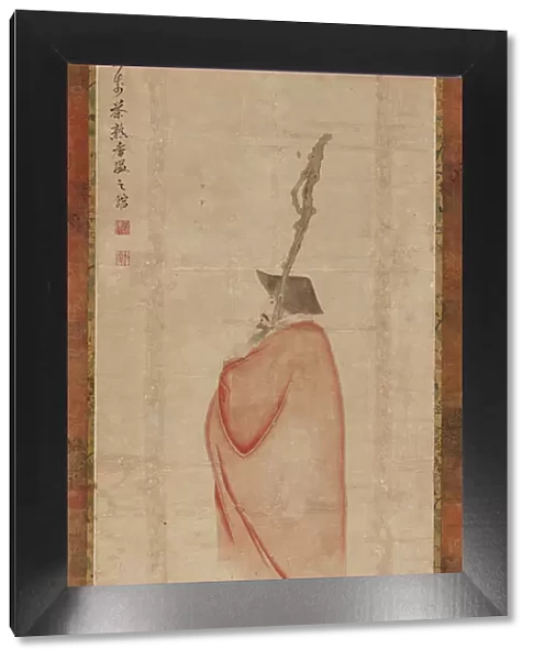 Standing man in a red coat, Qing dynasty, (18th century ?). Creator: Luo Ping