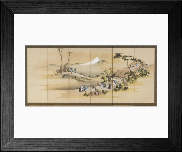 Framed Print : Country Scenes and Mount Fuji; one of a pair, Edo period, ca. 1830-1832. Creator: Hokusai Framed Print : Country Scenes and Mount Fuji; one of a pair, Edo period, ca. 1830-1832. Creator: Hokusai