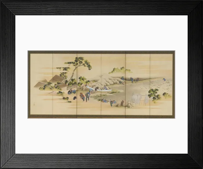 Framed Print : Country Scenes and Mount Fuji; one of a pair, Edo period, ca. 1830-1832. Creator: Hokusai Framed Print : Country Scenes and Mount Fuji; one of a pair, Edo period, ca. 1830-1832. Creator: Hokusai