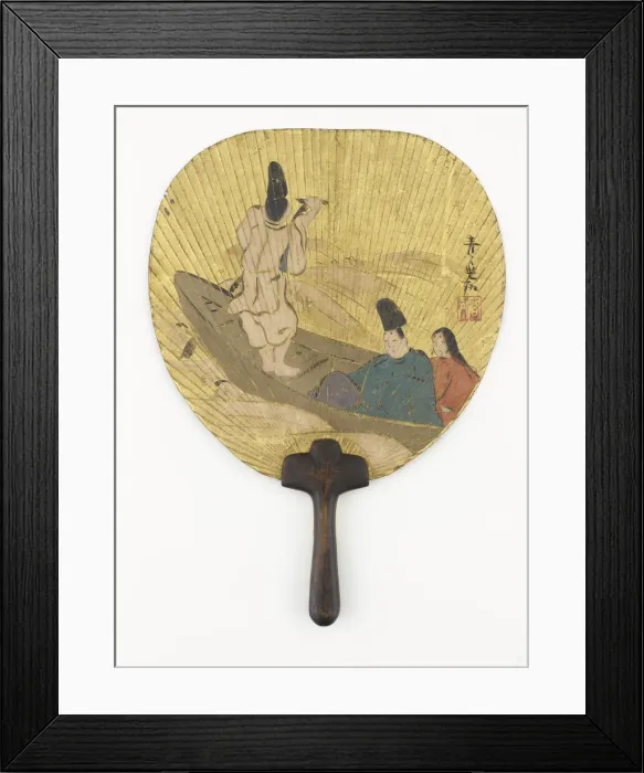 Framed Print : Narihira crossing the Sumida river, Edo period, late 17th-early 18th century Framed Print : Narihira crossing the Sumida river, Edo period, late 17th-early 18th century