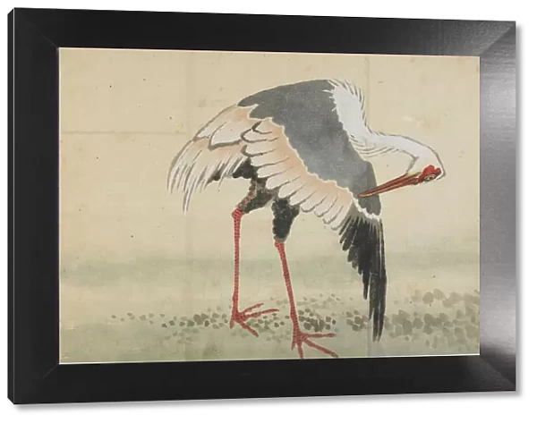 Crane, Edo period, late 18th-early 19th century. Creator: Hokusai
