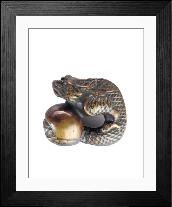 Framed Print : Netsuke, Edo period, late 17th-mid 18th century. Creators: Haritsu Ogawa, Yoshitomo Framed Print : Netsuke, Edo period, late 17th-mid 18th century. Creators: Haritsu Ogawa, Yoshitomo