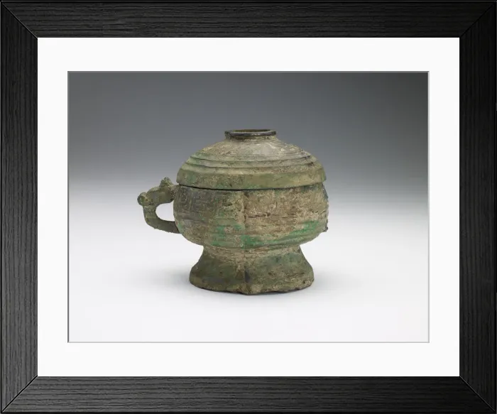 Framed Print : Ritual vessel (kuei) with cover, Eastern Zhou dynasty, 8th century BCE. Creator: Unknown Framed Print : Ritual vessel (kuei) with cover, Eastern Zhou dynasty, 8th century BCE. Creator: Unknown