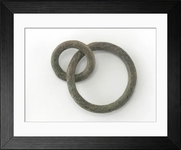 Framed Print : Two interlocked rings, Eastern Zhou dynasty, 5th-4th century BCE. Creator: Unknown Framed Print : Two interlocked rings, Eastern Zhou dynasty, 5th-4th century BCE. Creator: Unknown
