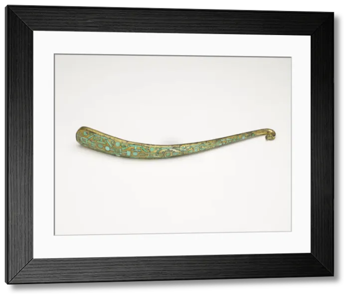 Framed Print : Garment hook (daigou), Eastern Zhou to Western Han dynasty, 3rd century BCE Framed Print : Garment hook (daigou), Eastern Zhou to Western Han dynasty, 3rd century BCE