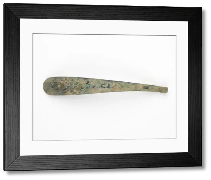 Framed Print : Garment hook (daigou), Eastern Zhou dynasty, mid-4th century BCE. Creator: Unknown Framed Print : Garment hook (daigou), Eastern Zhou dynasty, mid-4th century BCE. Creator: Unknown
