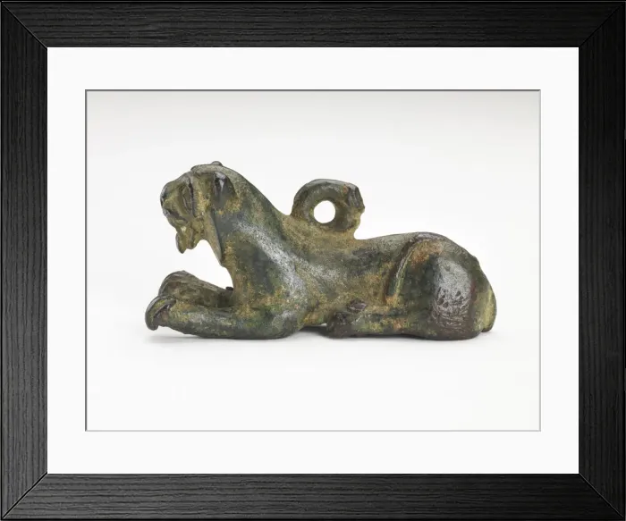 Framed Print : Ornament in the form of a tiger, Han dynasty, 206 BCE-220 CE. Creator: Unknown Framed Print : Ornament in the form of a tiger, Han dynasty, 206 BCE-220 CE. Creator: Unknown
