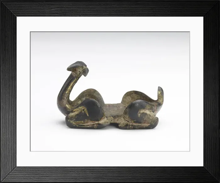 Framed Print : Camel(?)-shaped ornament (fragment), Han dynasty, 206 BCE-220 CE. Creator: Unknown Framed Print : Camel(?)-shaped ornament (fragment), Han dynasty, 206 BCE-220 CE. Creator: Unknown