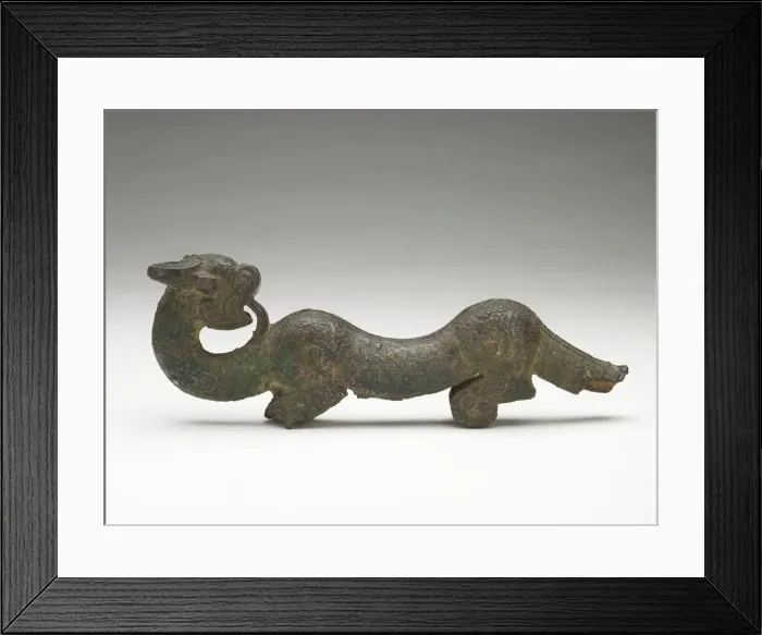 Framed Print : Handle in the form of a dragon from a bronze... Eastern Zhou dynasty Framed Print : Handle in the form of a dragon from a bronze... Eastern Zhou dynasty