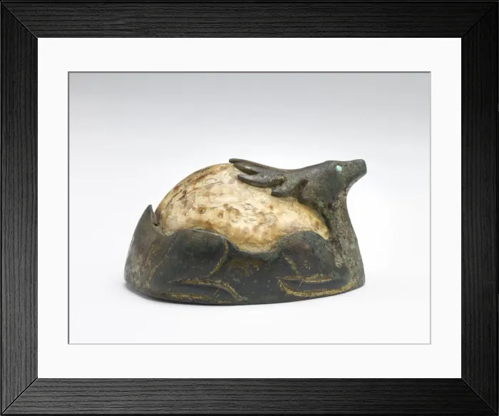 Framed Print : Deer-shaped ornament, Han dynasty, 206 BCE-220 CE. Creator: Unknown Framed Print : Deer-shaped ornament, Han dynasty, 206 BCE-220 CE. Creator: Unknown