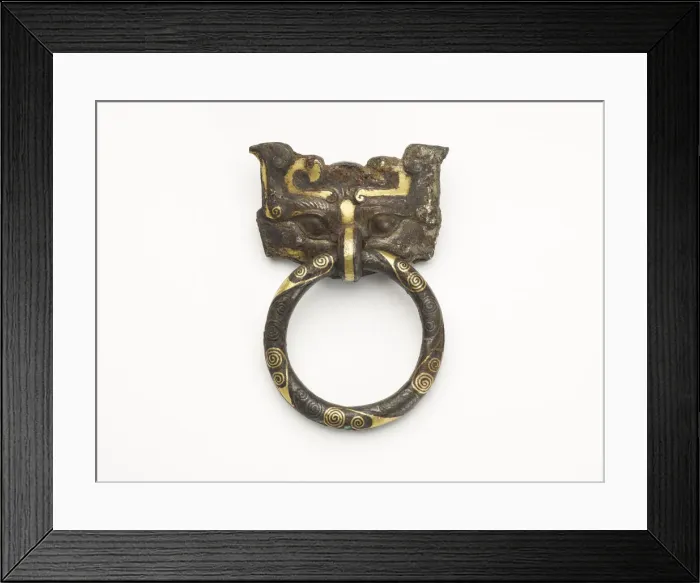 Framed Print : Mask and ring handle, Eastern Zhou dynasty, 5th-4th century BCE. Creator: Unknown Framed Print : Mask and ring handle, Eastern Zhou dynasty, 5th-4th century BCE. Creator: Unknown