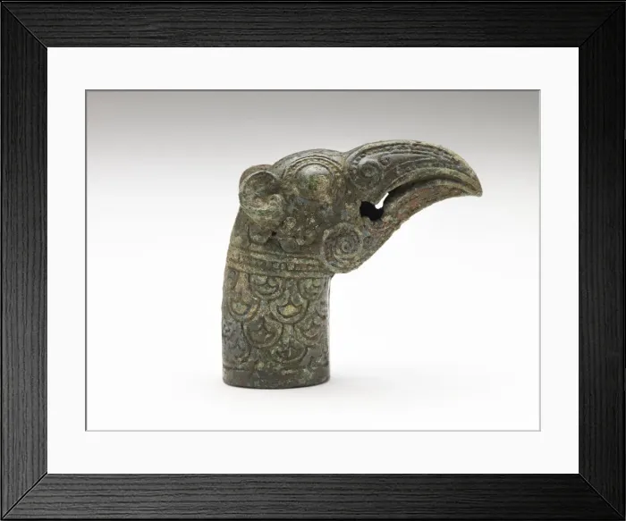 Framed Print : Finial in the form of a bird head, Eastern Zhou dynasty, Possibly 6th-5th century BCE Framed Print : Finial in the form of a bird head, Eastern Zhou dynasty, Possibly 6th-5th century BCE