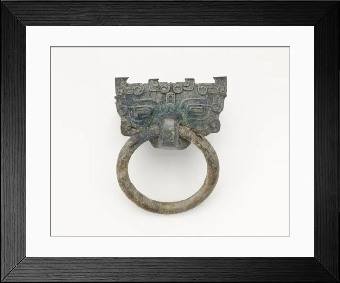Framed Print : Mask and ring, Eastern Zhou to Han dynasty, 770 BCE-220 CE. Creator: Unknown Framed Print : Mask and ring, Eastern Zhou to Han dynasty, 770 BCE-220 CE. Creator: Unknown